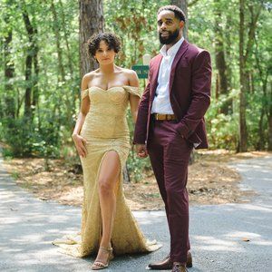 Gold Gown - Alamour the Label (Dunya Gold Dress)